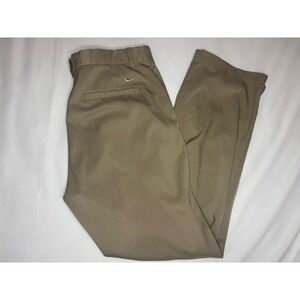 Nike Golf Pants Mens Size Medium 32x30 Khaki Performance Dri-Fit Straight Fit
